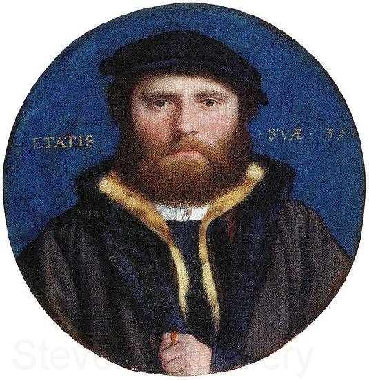 Hans holbein the younger Portrait of an Unidentified Man, possibly the goldsmith Hans of Antwerp Germany oil painting art